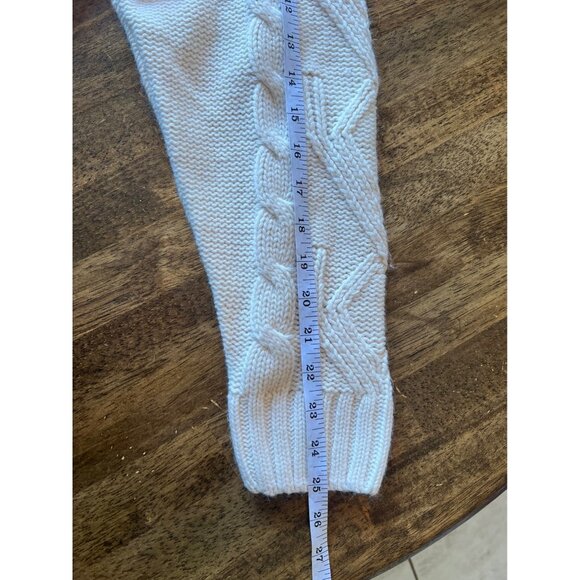 Weatherproof Cream Cable Knit Long Sleeve Fishman Men's Sweater Size Medium - Picture 12 of 12